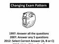 Changing Exam Pattern