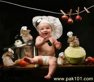 Funny Picture Funny Baby Cooking Picture | Pak101.com