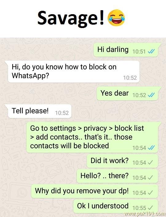 Funny Picture How To Block On Whatsapp | Pak101.com