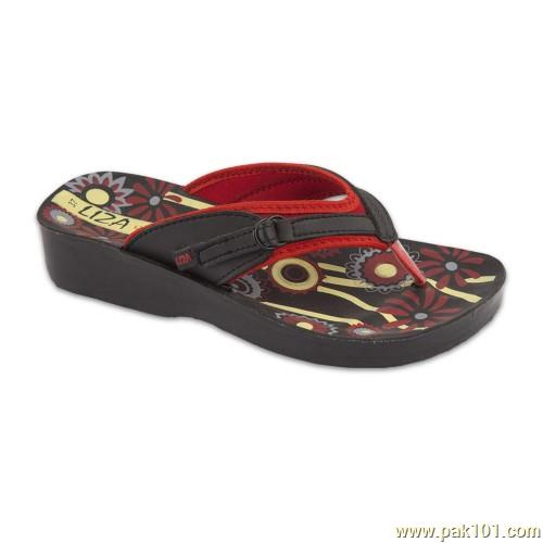 Servis Women Slippers Footwear Collection Pakistan Item No: LZ-AR-0004-BLK-RED