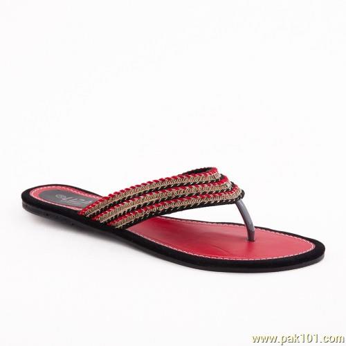 Servis Women Slippers Footwear Collection Pakistan Item No: LZ-KX-0061-BLK/RED