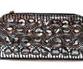 Metro Evening Clutches Hand Bags Fashion Designs Collection For Women and Girls Pakistan-Model Aqua Argent Shade