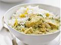 Coconut chicken with lemon rice