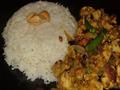 Chicken Cashew with Plain Boiled Rice