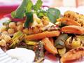 Spicy fire-roasted vegetables