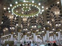 Masjid Al Nabawi in Madinah - Saudi Arabia (interior)