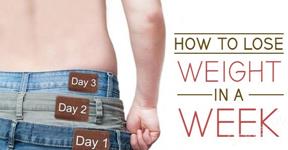 How To Reduce Weight In A Week