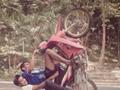 Bike stunt wheelie