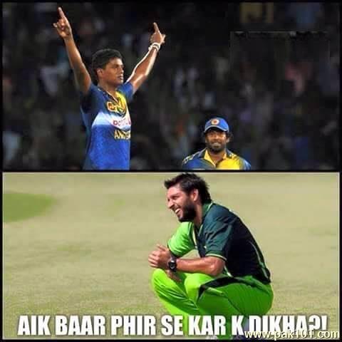 Funny Picture Shahid Afridi Style 