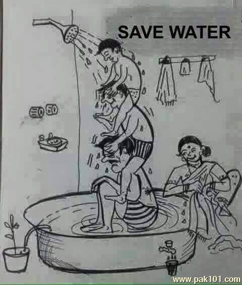 Funny Picture Idea To Save Water 