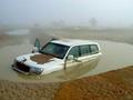Mad arabs car in pond