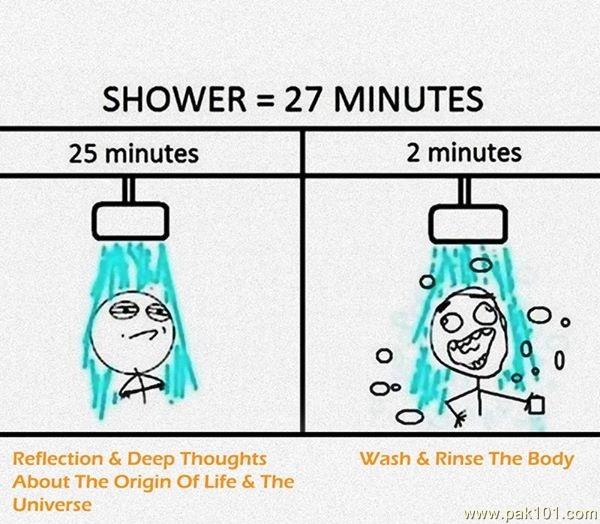 Funny Picture Taking Shower 
