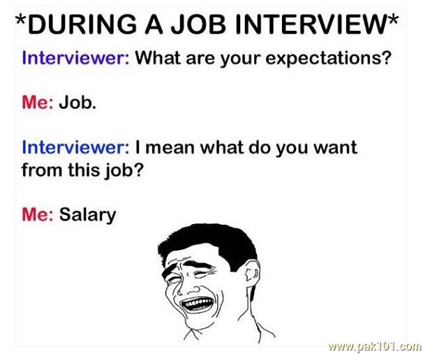 During Job Interview. 