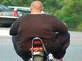Very Fat Man on Bike