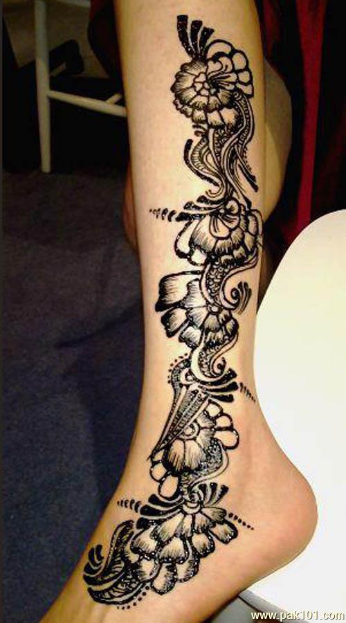 Mehndi Design For Legs