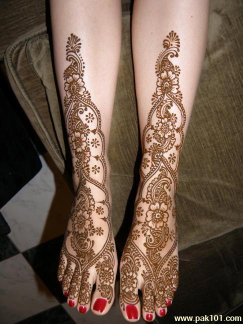 Mehndi Design For Legs