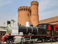 Beautiful view of placed vintage steam locomotive No. 205, Lahore station.