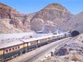 Quetta Express passing Bolan Pass, Baluchistan.