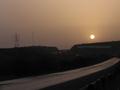 Sun rising at Super Highway M-9 