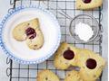 Cherry shortbread hearts