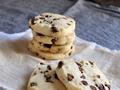 Salted Chocolate Chip Shortbread Cookies