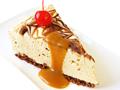 Banana Cheesecake with Caramel Sauce