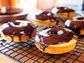 Chocolate Dipped Banana Doughnuts