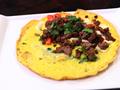 Beef and Cheese Open Faced Omelet