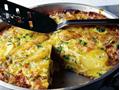 Smoked salmon and pea frittata