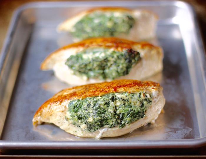 Spinach Chicken Filled Pockets recipe, how to cook Spinach Chicken ...