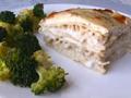Chicken Lasagna in a white sauce 