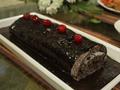 Chocolate Roulade With Strawberry Filling