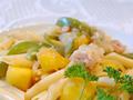 Chicken and Pasta in a Mango Cream Sauce