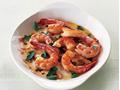 Spanish baked prawns