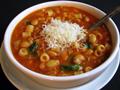 Vegetarian Macaroni Soup with tomatoes